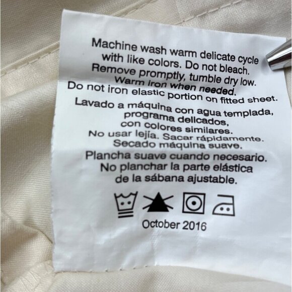 Members Mark 100% Cotton Sateen Beige Queen Pillowcases set of 4 91f - Picture 7 of 7